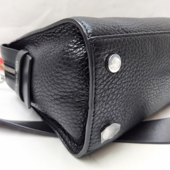 Michael Kors Ingrid Black Pebbled Leather Crossbody Shoulder Bag -NWT $298 - Picture 14 of 16